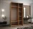Kleiderschrank / Schiebetürenschrank | 245,5 x 120 x 64 cm | 2 Kleiderstangen | 2 Schiebetüren | 6 Einlegeböden | Soft-Close | Farbe: Eiche Artisan