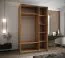 Kleiderschrank / Schiebetürenschrank | 245,5 x 150 x 64 cm | Soft-Close | 2 Kleiderstangen | Spiegel | 2 Schiebetüren | Farben: Weiß | 6 Fächer