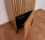Schrank Slatina 47, Farbe: Eiche / Schwarz, teilmassiv - Abmessungen: 203 x 56 x 63 cm (H x B x T)