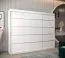 250 cm breiter Kleiderschrank mit 10 Fächern und 3 Türen | Farbe: Weiß Abbildung