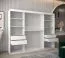 250 cm breiter Kleiderschrank mit 10 Fächern und 3 Türen | Farbe: Sonoma Eiche / Weiß Abbildung
