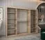 250 cm breiter Kleiderschrank mit 10 Fächern und 3 Türen | Farbe: Sonoma Eiche Abbildung