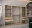 250 cm breiter Kleiderschrank mit 10 Fächern und 3 Türen | Farbe: Sonoma Eiche Abbildung