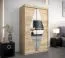 120 cm breiter Kleiderschrank mit 2 Türen | 5 Fächer | Farbe: Sonoma Eiche Abbildung