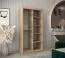 100 cm breiter Kleiderschrank mit 2 Türen | 5 Fächer | Farbe: Sonoma Eiche Abbildung