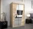 120 cm breiter Kleiderschrank mit 2 Türen | 5 Fächer | Farbe: Sonoma Eiche Abbildung