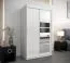 120 cm breiter Kleiderschrank mit 5 Fächern und 2 Türen | Farbe: Weiß Abbildung