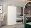 2 Meter breiter Kleiderschrank mit 2 Türen | Farbe: Sonoma Eiche / Weiß Abbildung