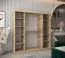 2 Meter breiter Kleiderschrank mit 2 Türen | Farbe: Schwarz Abbildung