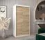 1 Meter breiter Kleiderschrank mit 2 Türen | Farbe: Sonoma Eiche / Weiß Abbildung