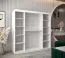 200 cm breiter Schiebetürenschrank mit 2 Türen | 10 Fächer | 2 Kleiderstangen | Farbe: Weiß Abbildung