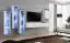 Elegante Wohnwand Balestrand 193, Farbe: Weiß - Abmessungen: 160 x 330 x 40 cm (H x B x T), mit LED-Beleuchtung