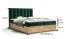 Doppelbett mit weichen Veloursstoff Pilio 15, Farbe: Blau / Eiche Golden Craft - Liegefläche: 180 x 200 cm (B x L)