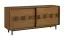 Kommode | Sideboard | Eiche Karamell | 183 x 48 x 81 cm | 2 Schiebetüren | 3 Einlegeböden | 6 Fächer | 4 Schubladen | Inginele 01
