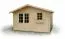 Holz-Gartenhaus 2,98 x 3,98 Meter (inkl. Dach) | Naturbelassen | Satteldach | 34 mm Blockbohlen-Haus Abbildung