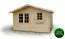 Holz-Gartenhaus 2,98 x 3,98 Meter (inkl. Dach) | Naturbelassen | Satteldach | 44 mm Blockbohlen-Haus Abbildung