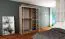 Schiebetürenschrank / Kleiderschrank Aizkorri 03A mit Spiegel, Farbe: Eiche Sonoma - Abmessungen: 200 x 150 x 62 cm (H x B x T)