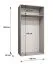Kleiderschrank mit einer Kleiderstange Eiger 11, Farbe: Kaschmir, 1 Meter breit, ein Fach, zwei Türen, Soft-Close-Funktion, Griffe: Gold, für Schlafzimmer