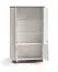 Vitrine | klein | 4 Türen | Farbe: Kaschmir / Eiche Windmill dunkel | Soft-Close-Funktion | Maße: 92 x 40 x 150 cm | 4 Fächer | für Wohnzimmer