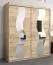 180 cm breiter Schiebetürenschrank mit 2 Türen | 10 Fächer | 2 Kleiderstangen | Farbe: Sonoma Eiche Abbildung
