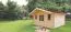 Gartenhaus PA17 - 34 mm Blockbohlenhaus, Grundfläche: 19,80 m², Satteldach