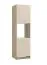 Hoher Küchenschrank mit genügend Stauraum Mionica 03, Farbe: Eiche Grau / Sandfarben, ABS-Kantenschutz, Maße: 214,5 x 60 x 57,5 cm, für Küchen