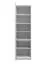 Küchenschrank mit genügend Stauraum Kunja 03, Farbe: Weiß / Weiß Hochglanz, drei Türen, ABS-Kantenschutz, sechs Fächer, Maße: 214,5 x 60 x 57,5 cm