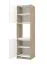 Hoher Küchenschrank mit genügend Stauraum Mionica 03, Farbe: Eiche Grau / Sandfarben, ABS-Kantenschutz, Maße: 214,5 x 60 x 57,5 cm, für Küchen