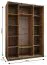 Kleiderschrank / Schiebetürenschrank | 11 Fächer | 245,5 x 170 x 64 cm | 2 Schiebetüren | 2 Kleiderstangen | Spiegel | Farbe: Schwarz | Soft-Close