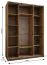 Kleiderschrank / Schiebetürenschrank | Spiegel | 11 Fächer | 245,5 x 170 x 64 cm | 2 Schiebetüren | Soft-Close | Farbe: Schwarz | 2 Kleiderstangen