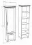 Schrank Cuenca 07, Farbe: Eiche / Weiß - Abmessungen: 209 x 60 x 39 cm (H x B x T)