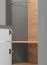 Modernes Wohnzimmer - Set B Banat, 4-teilig, Farbe: Eiche Artisan / Graphitgrau / Grau, ABS-Kantenschutz, zwei Vitrinen, ein TV-Unterschrank und ein Wandregal