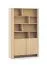 Bücherregal | 170 x 103 x 39 cm | Holzoptik | Vytgarth 08 | eckig | Eiche | 2 Türen | mit 12 geräumigen Fächer | griffloses Design | viel Platz