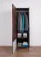 Schrank Mairenke 02, Farbe: Walnuss / Schwarz matt - Abmessungen: 191 x 59 x 55 cm (H x B x T)