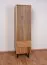 Schrank Slatina 47, Farbe: Eiche / Schwarz, teilmassiv - Abmessungen: 203 x 56 x 63 cm (H x B x T)