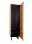 Schrank Slatina 47, Farbe: Eiche / Schwarz, teilmassiv - Abmessungen: 203 x 56 x 63 cm (H x B x T)