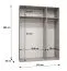 Kleiderschrank / Drehtürenschrank Korab 22, Farbe: Kaschmir, Griffe: Gold, zwei Fächer, 1,5 Meter breit, zwei Kleiderstangen, Soft-Close-Funktion, drei Türen