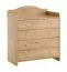 Kinderzimmer Komplett Set A Mille | 3-teilig | Farbe: Eiche | Soft-Close-Funktion | ABS-Kanten | Wickelkommode | Gitterbett| Kleiderschrank