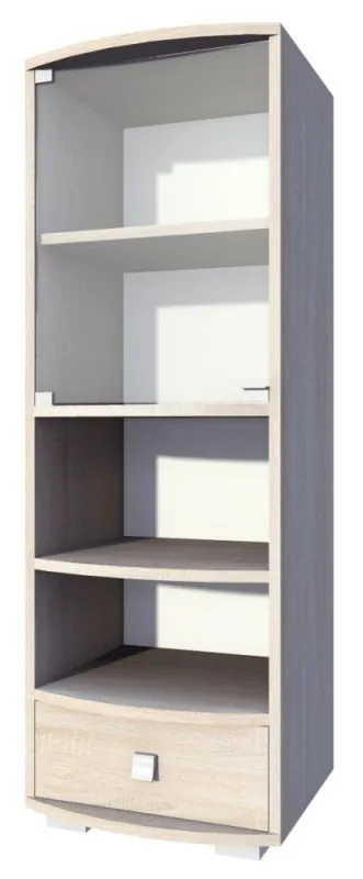 Vitrine Rabaul 12, Farbe: Sonoma Eiche - Abmessungen: 138 x 49 x 40 cm (H x B x T)