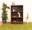 Regal Mojokerto 10, Farbe: Walnuss / Schwarz - Abmessungen: 121 x 70 x 39 cm (H x B x T)