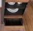 Vitrine Selun 10, Farbe: Eiche Dunkelbraun / Grau - 197 x 50 x 43 cm (H x B x T)