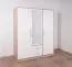 Drehtürenschrank / Kleiderschrank Hannut 12, Farbe: Weiß / Eiche - Abmessungen: 190 x 150 x 56 cm (H x B x T)