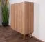 Hohe Kommode mit zwei Türen Ashford 04, Farbe: Eiche Riviera / Marmor Bianco - Abmessungen: 122 x 97 x 37 cm (H x B x T)