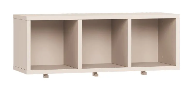 Hängeregal / Wandregal | Farbe: Beige | 3 Haken | Maße: 35 x 30 x 90 cm | kann vertikal oder horizontal aufgehängt werden | drei Fächer