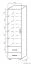 Schrank Ciomas 26, Farbe: Sonoma Eiche / Grau - Abmessungen: 190 x 50 x 40 cm (H x B x T)