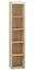 Regal Mochis 07, Farbe: Sonoma Eiche hell inklusive 3 Farbeinsätzen - Abmessungen: 200 x 40 x 34 cm (H x B x T), mit 5 Fächern