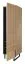 Schrank Slatina 47, Farbe: Eiche / Schwarz, teilmassiv - Abmessungen: 203 x 56 x 63 cm (H x B x T)