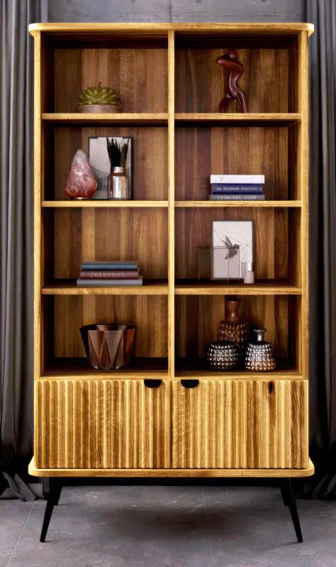 Regal Rolleston 31 Wildeiche massiv geölt - Abmessungen: 176 x 97 x 46 cm (H x B x T)