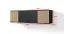 TV-Board / TV-Schrank Valtierrilla 01, vier Türen, Farbe: Schwarz / Eiche Artisan, Push-to-open Funktion, Maße: 40 x 140 x 40 cm, für Wohnzimmer