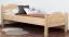 Einzelbett / Gästebett Buche massiv Vollholz natur 113, inkl. Lattenrost - 80 x 200 cm (B x L)